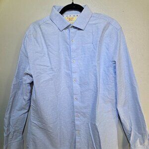 Penguin Heritage Slim Fit Blue Diamond Dress Shirt